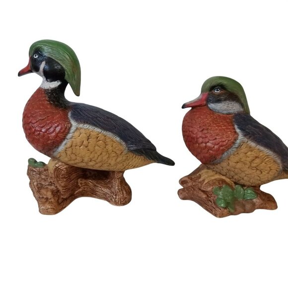 Vintage Holland Mold Hand-Painted Ceramic Wood Duck Pair Figurines 12" Collectib - Picture 2 of 12